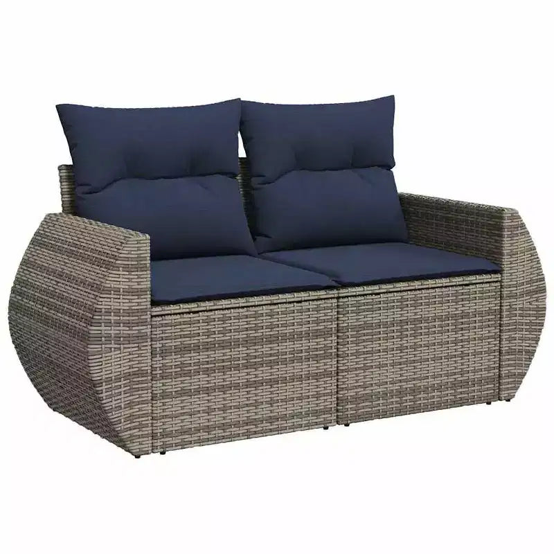 vidaXL Ensemble de canapés de jardin 5 pcs avec coussins en résine tressée