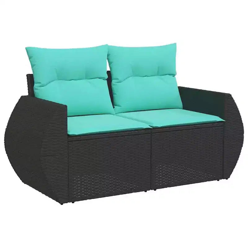 vidaXL Ensemble de canapés de jardin 5 pcs avec coussins en résine tressée