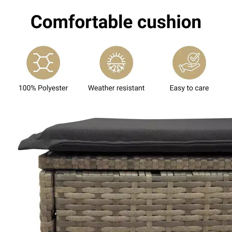 vidaXL Salon de jardin 10 places avec coussins en résine tressée, canapé d'extérieur modulaire, plusieurs couleurs et modèles