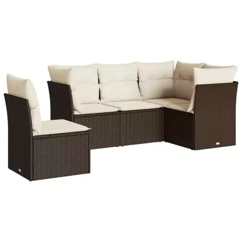 vidaXL Salon de jardin 6 pièces avec coussins en résine tressée – Plusieurs coloris et modèles au choix