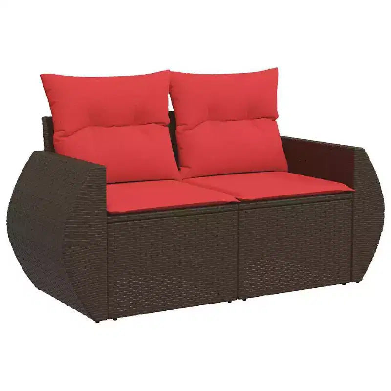 vidaXL Salon de jardin 10 pcs avec coussins résine tressée gris
