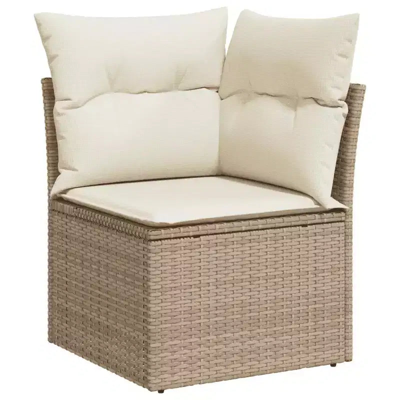 vidaXL Salon de jardin 6 pièces avec coussins, en résine tressée, modulable, table réglable, plusieurs couleurs