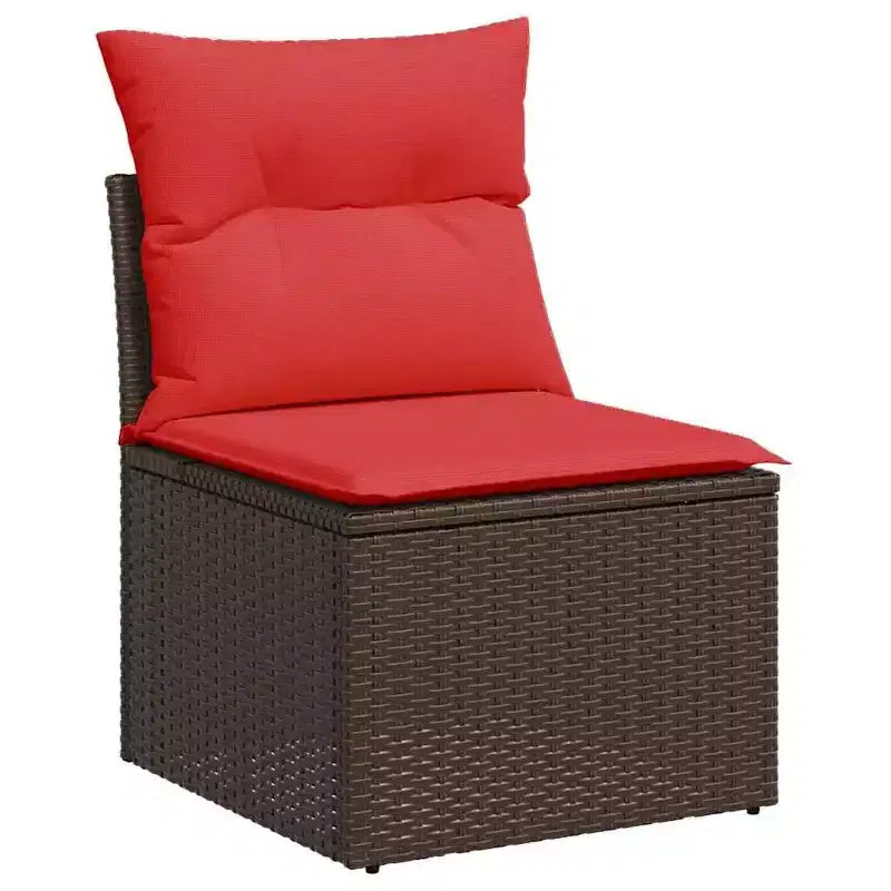 vidaXL Salon de jardin en rotin PE et acier poudré Grand