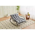 Rocking Chair Leather Cushioned Sliding Chair, a Circular Recliner Design, and a Modern Style, Suitable for Living Rooms and Bedrooms