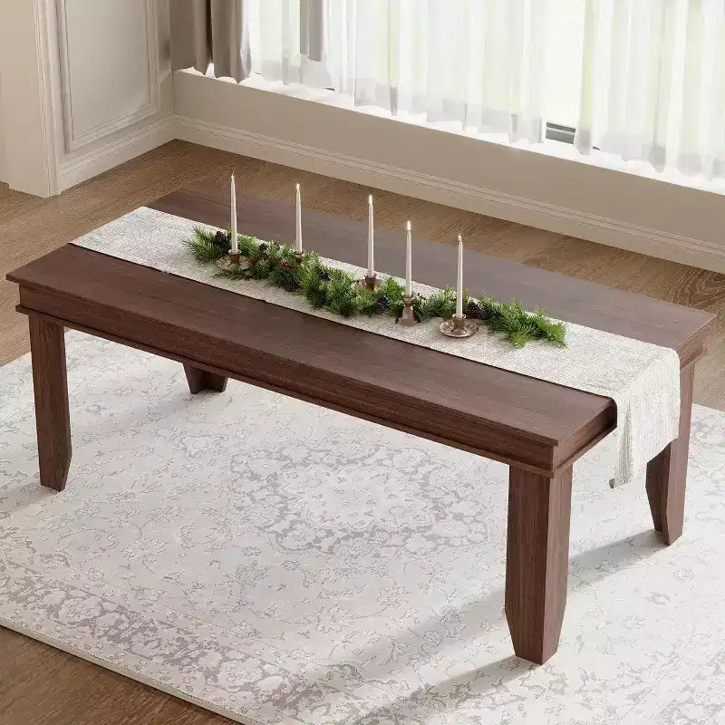 Table de salle à manger de ferme pour 6-8 personnes, tables de cuisine de 180 cm de long avec cadre en bois robuste, grande table à manger rectangulaire de 180 cm pour salle à manger