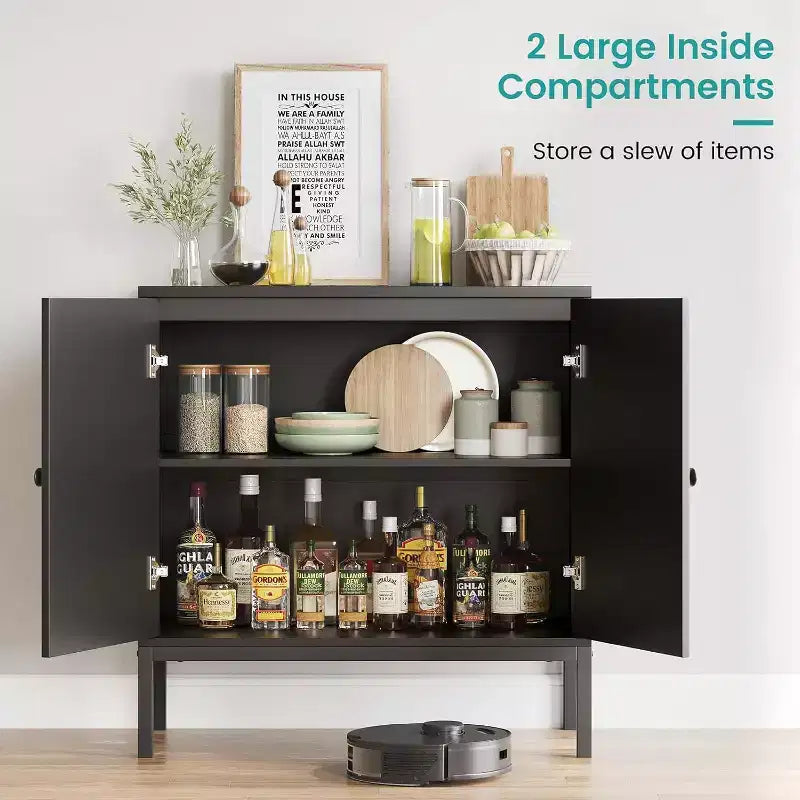 Meuble de rangement en rotin avec étagères réglables, buffet pour entrée, salon et cuisine, 80L x 40l cm