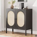 Rattan Storage Cabinet with Adjustable Shelves, Sideboard Buffet for Entryway, Living Room, and Kitchen, 31.5L x 15.7W