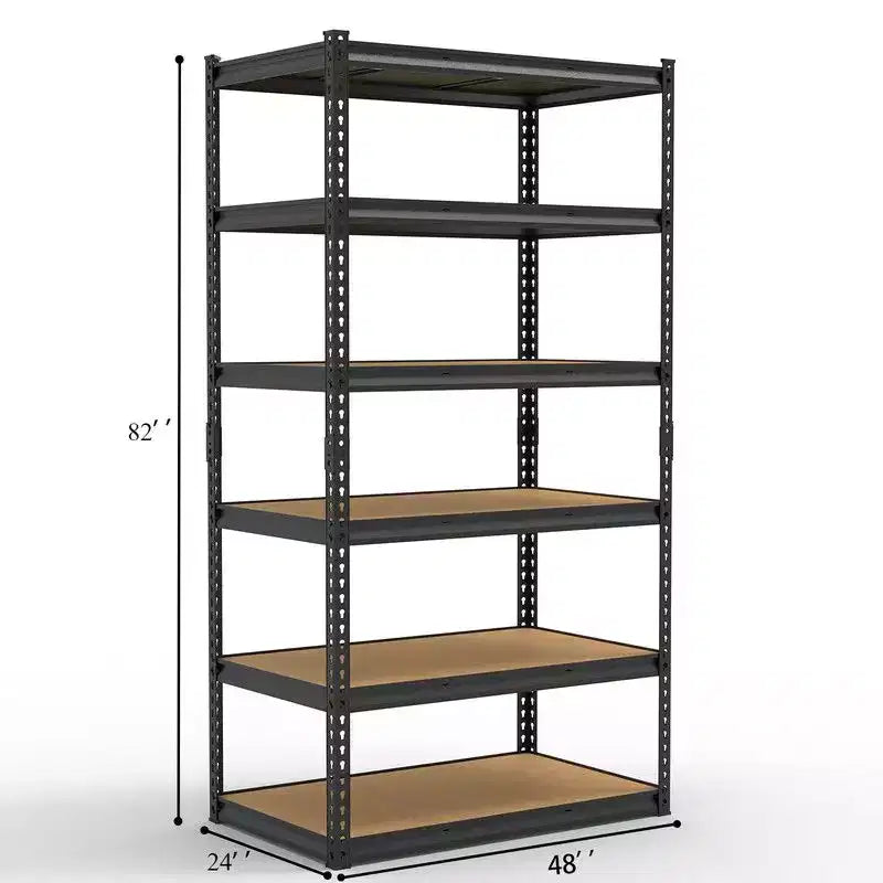 Étagère de rangement 6 niveaux réglables en acier