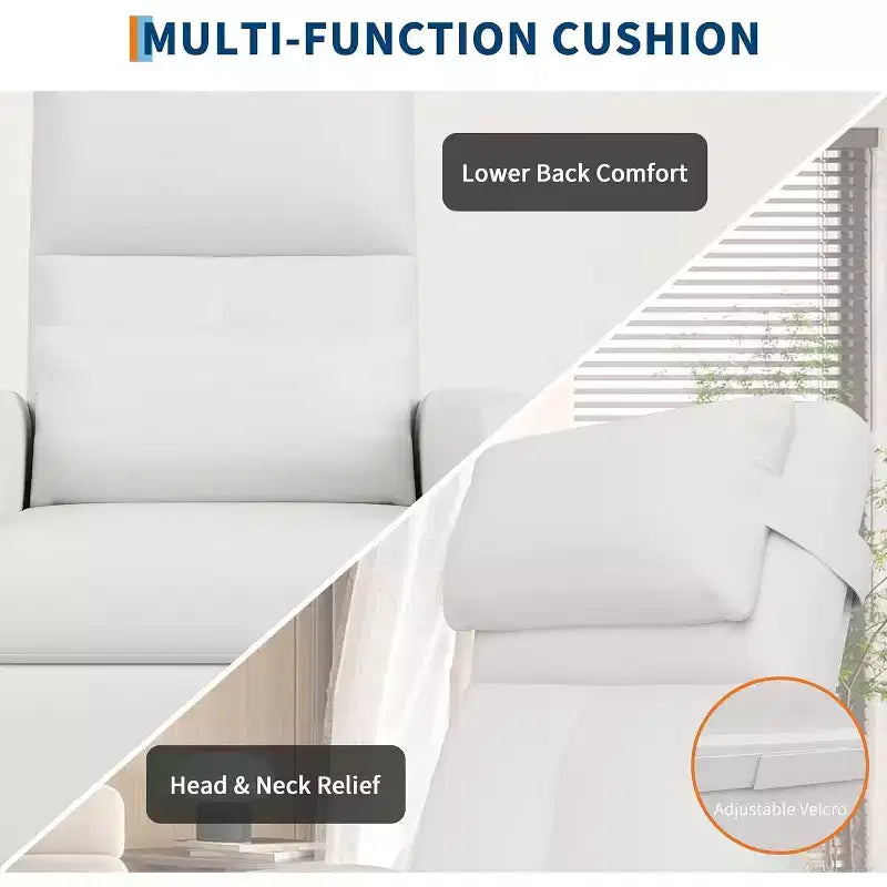 Fauteuil inclinable, Fauteuil Inclinable Ergonomique Rembourré en Cuir PU pour Salon, Dossier Haut, Siège Rembourré, 2 Poches Latérales