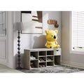 Shoe Bench with Drawer and 11 Cubbies, Entryway Storage Organizer Cabinet, Adjustable Shelf Cubby Shoe Rack for Living Room, Mudroom, Closet, Garage