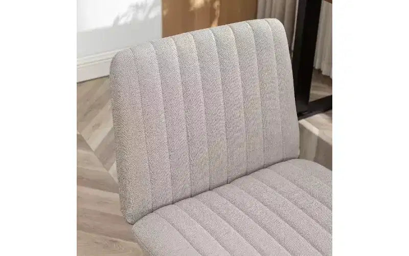Chaise de bureau ergonomique pivotante à 360°, réglable en hauteur, en tissu, avec rembourrage en mousse épaisse et base métallique robuste