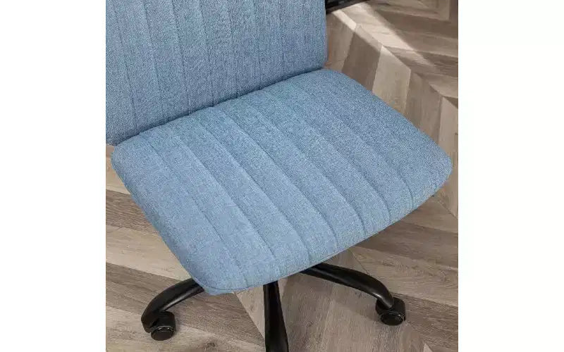 Chaise de bureau ergonomique pivotante à 360°, réglable en hauteur, en tissu, avec rembourrage en mousse épaisse et base métallique robuste