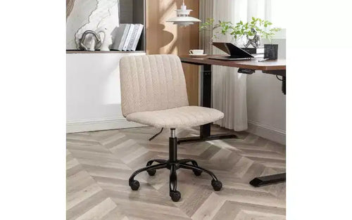 TUYOHW 360 Swivel Chair Height Adjustable Ergonomic Office Chair, Fabric Home Office Desk Chair with Thick Foam Padding & Sturdy Metal Base