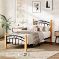 Queen Size Bed Frame with Headboard, Platform Bed Frame Wooden Slat Support, No Box Spring Needed, Noise Free Sleep, Underbed Storage Space