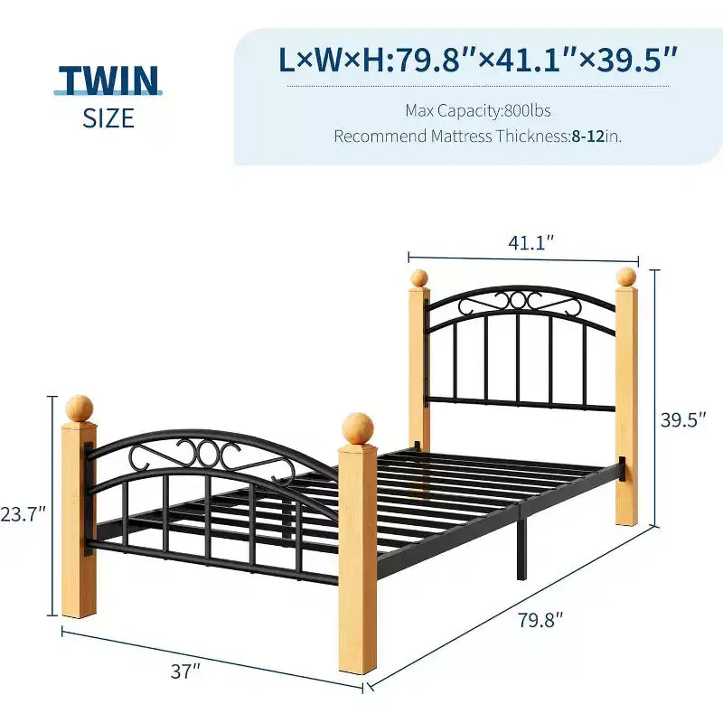 Cadre de lit Queen Size avec tête de lit, sommier plateforme avec support en lattes de bois, pas besoin de sommier tapissier, sommeil sans bruit, espace de rangement sous le lit