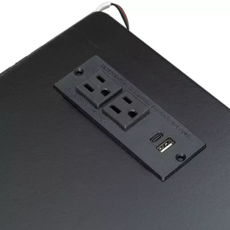 Lit plateforme de jeu double/complet avec tête de lit LED et bureau, cadre de lit en bois massif avec tiroirs de rangement et USB pour joueurs adultes