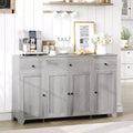 Sideboard Buffet Cabinet with Storage,Minimalist Kitchen Storage Cabinet with 3 Drawers&4 Doors,Farmhouse Buffet Console Table Coffee Bar for Kitchen