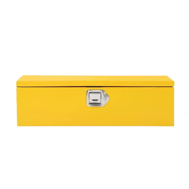 Boîte à outils en acier pour plateau de camion, boîte à outils en tôle larmée avec poignée latérale et clés de verrouillage, coffre de rangement organiseur