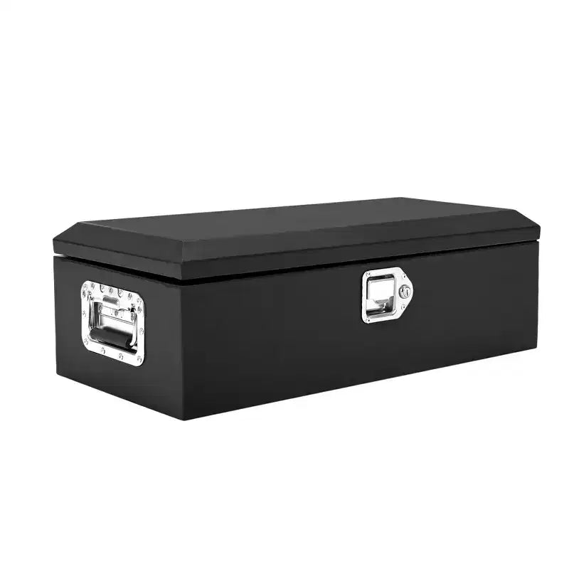 Steel Truck Bed Tool Box, Diamond Plate Tool Box with Side Handle and Lock Keys, Storage Toolbox Chest Box Organizer