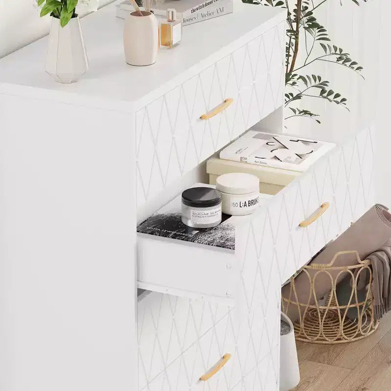 Commode 5 tiroirs pour chambre à coucher, Commode 5 tiroirs pour placard, Table de chevet moderne, Meuble de rangement pour salon, couloir