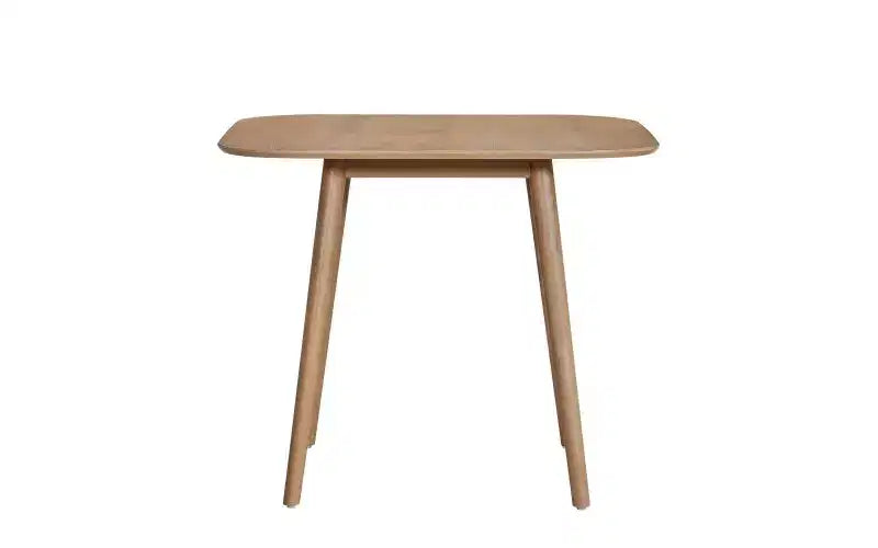 Table de cuisine en bois massif pour 2 à 4 personnes, table à manger carrée de 89 cm avec pieds coniques évasés, table minimaliste pour salon, appartement, petit espace