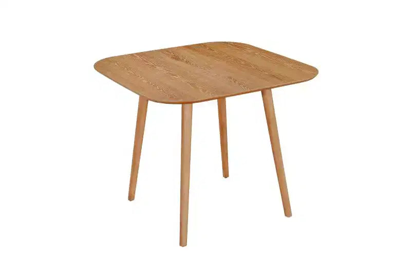Table de cuisine en bois massif pour 2 à 4 personnes, table à manger carrée de 89 cm avec pieds coniques évasés, table minimaliste pour salon, appartement, petit espace