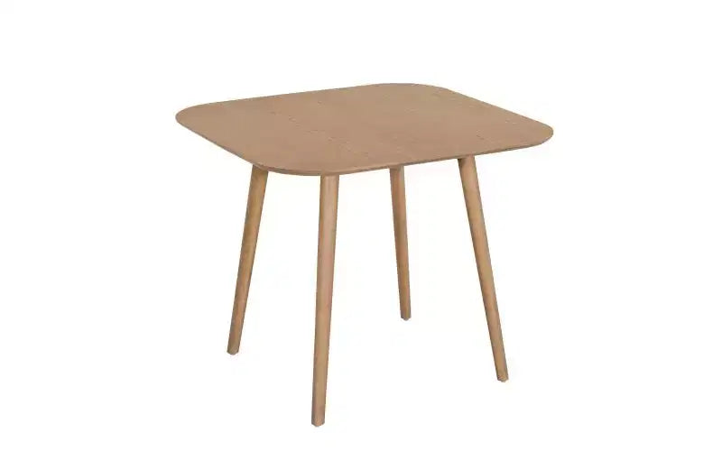 Table de cuisine en bois massif pour 2 à 4 personnes, table à manger carrée de 89 cm avec pieds coniques évasés, table minimaliste pour salon, appartement, petit espace