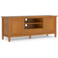 Noelle 72 inch Wide Solid Wood Mid Century Modern Low TV Stand in Walnut For TVs up to 80 inches