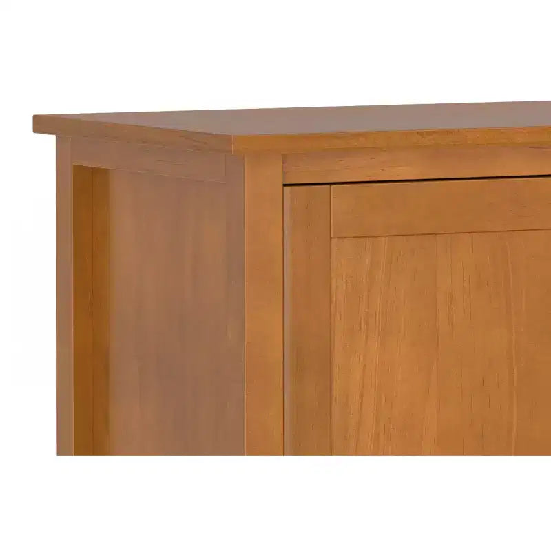 Meuble TV bas Mid-Century Modern en bois massif de 72 po de large, en noyer, pour téléviseurs jusqu'à 80 po