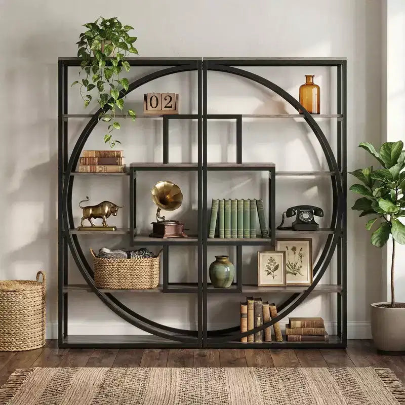 Étagère haute ouverte à 6 niveaux, présentoir optimiseur d'espace pour la maison
