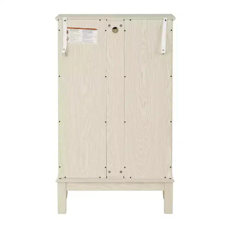 Vitrine éclairée de 44", blanc MDF+verre, avec portes en verre trempé et étagères réglables (fond miroir, ampoule incluse)