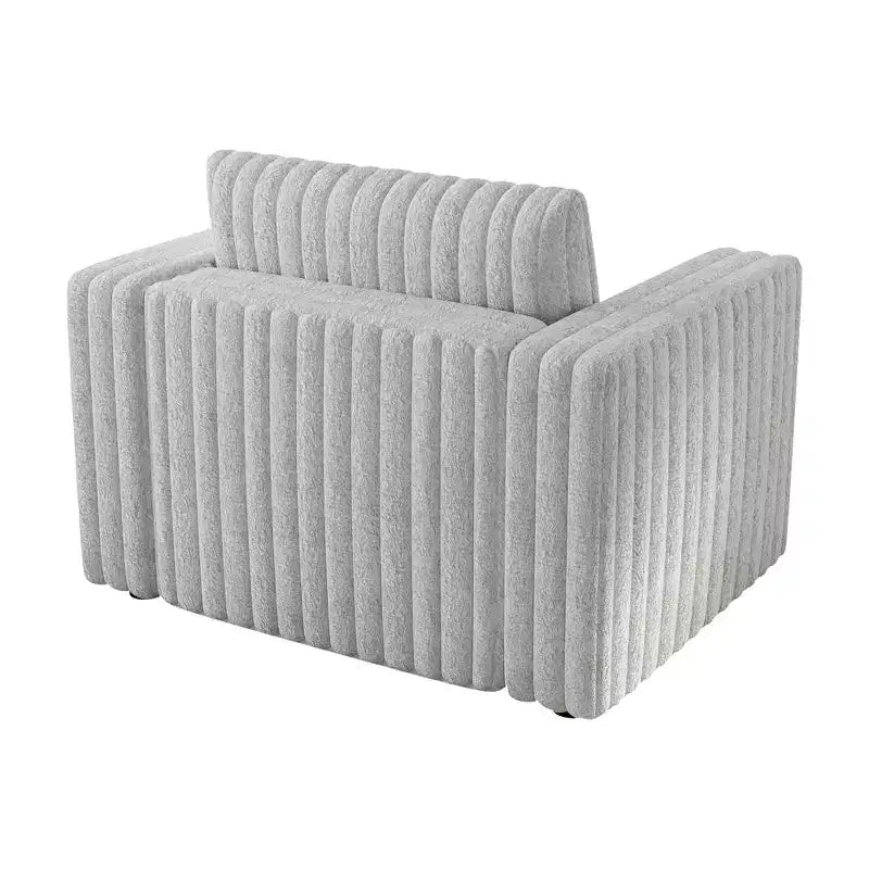 Fauteuil simple moderne de 44,9 pouces avec 2 oreillers pour salon, appartement, bureau
