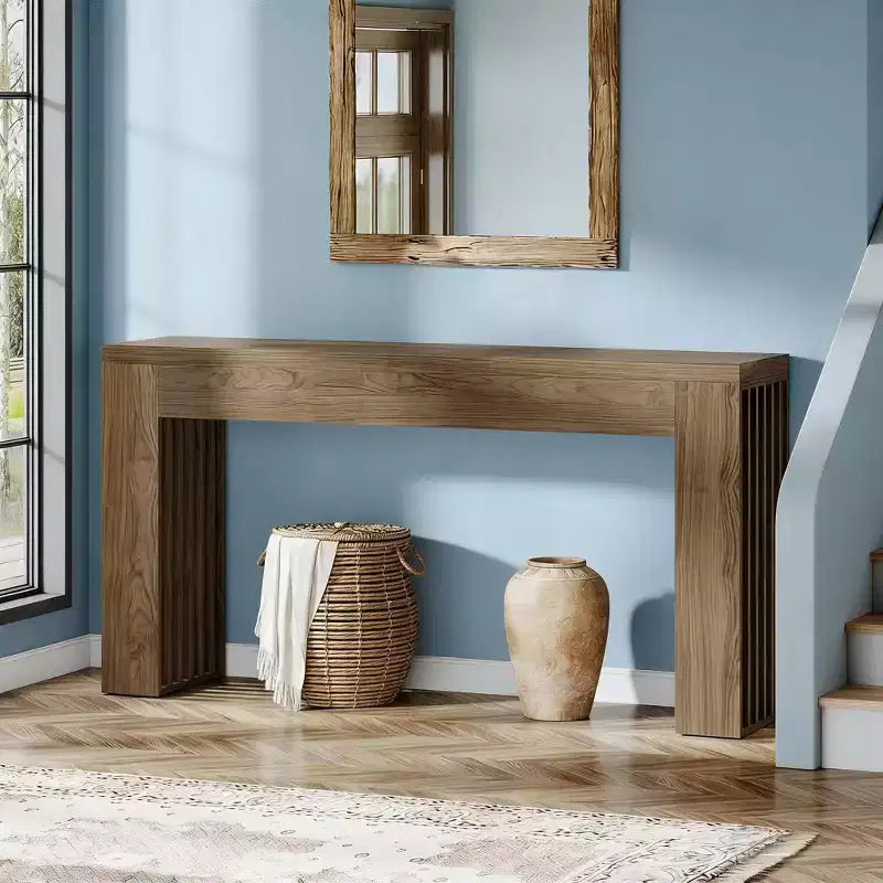 Console Table, Wooden Sofa Table Behind The Couch Hallway Table