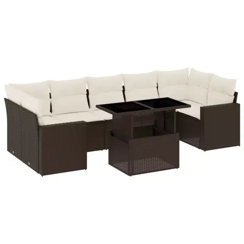 vidaXL Salon de jardin avec coussins de différentes couleurs