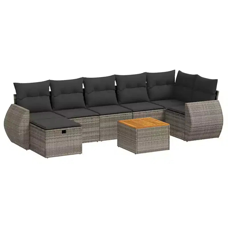vidaXL Salon de jardin avec coussins de différentes couleurs