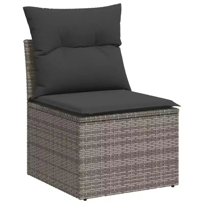 vidaXL Salon de jardin modulaire spacieux avec coussins amovibles