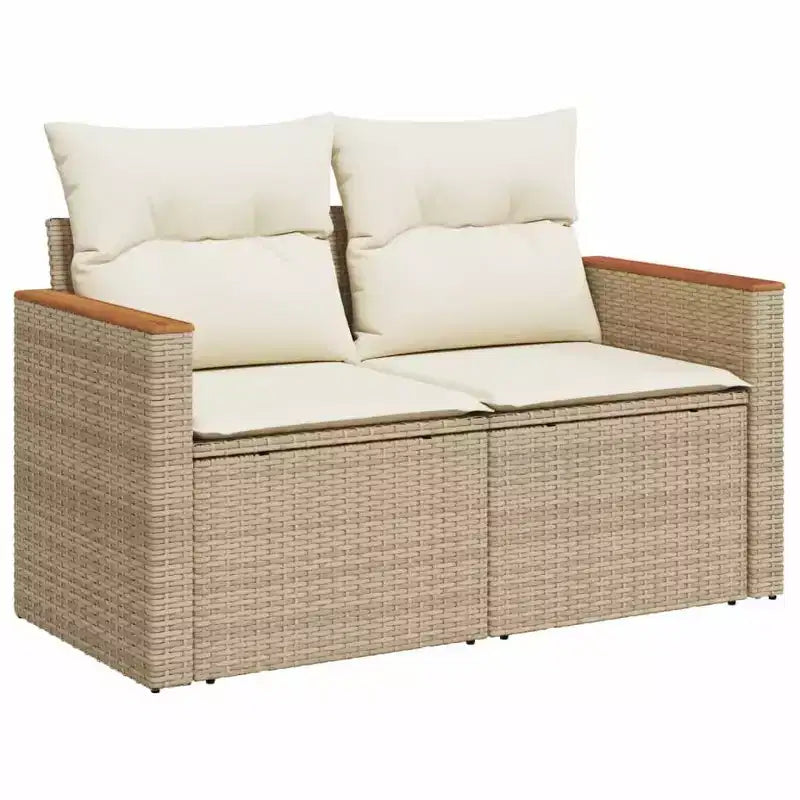 vidaXL Salon de jardin modulaire spacieux avec coussins amovibles