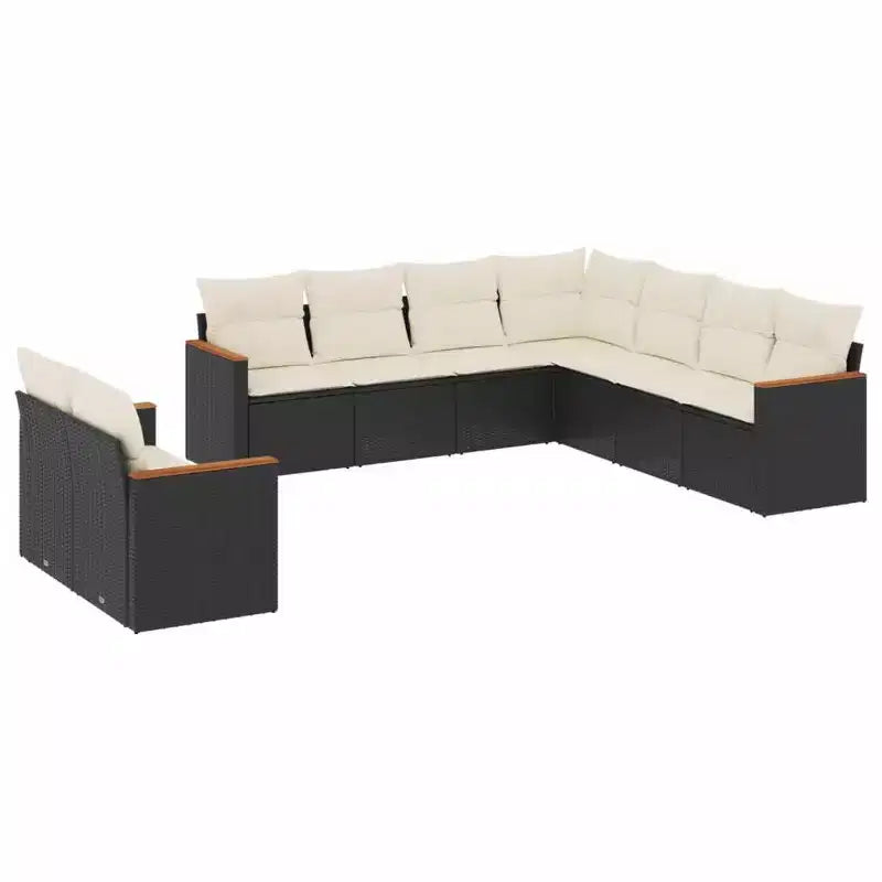 vidaXL Salon de jardin modulaire spacieux avec coussins amovibles