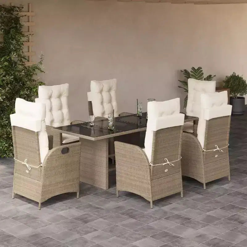vidaXL Ensemble de Repas de Jardin avec Coussins en Plusieurs Couleurs