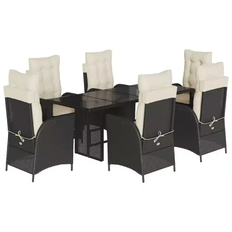 vidaXL Ensemble de Repas de Jardin avec Coussins en Plusieurs Couleurs