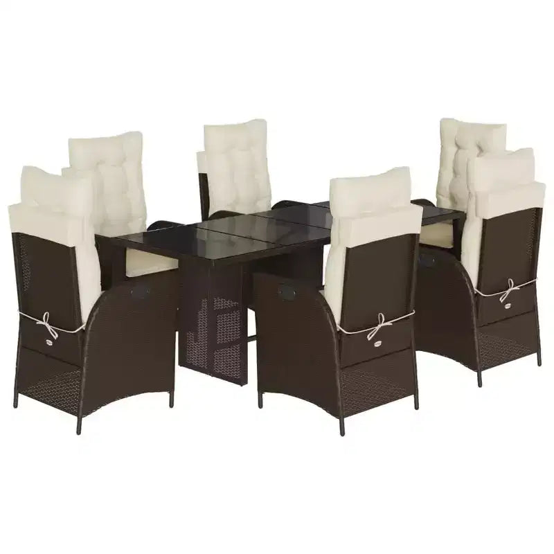 vidaXL Ensemble de Repas de Jardin avec Coussins en Plusieurs Couleurs