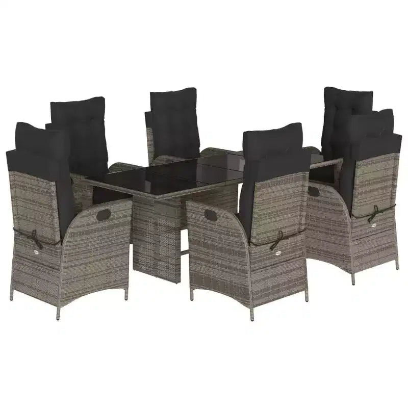 vidaXL Ensemble de Repas de Jardin avec Coussins en Plusieurs Couleurs