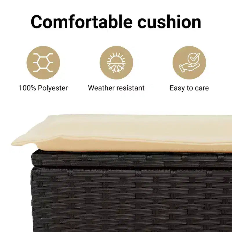 vidaXL Salon de jardin élégant en résine tressée avec coussins