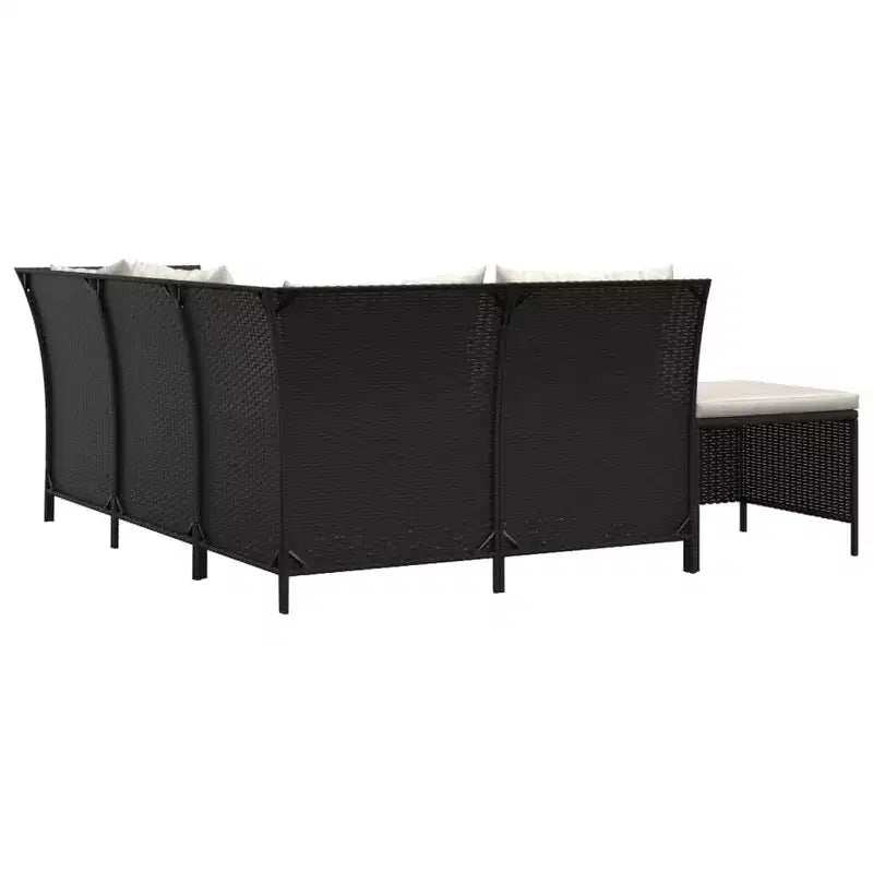 vidaXL Salon de jardin avec coussins en résine tressée 3/4 pièces