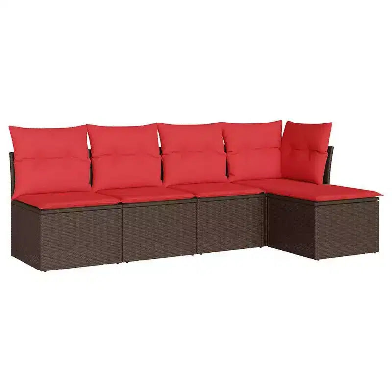 vidaXL Salon de jardin modulable avec coussins et design ajustable