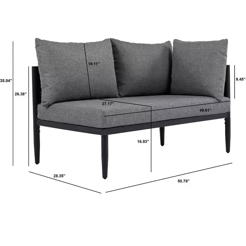 Ensemble de mobilier de jardin 4 pièces Harrison - Intérieur/extérieur - PAT7744 - Safavieh