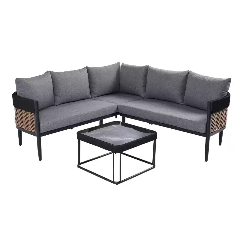 Ensemble de mobilier de jardin 4 pièces Harrison - Intérieur/extérieur - PAT7744 - Safavieh