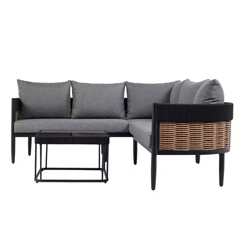 Ensemble de mobilier de jardin 4 pièces Harrison - Intérieur/extérieur - PAT7744 - Safavieh