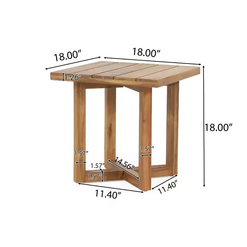 Christopher Knight Home Iolanda – Ensemble repas de jardin 3 pièces de style rustique avec table en bois d'acacia et chaises à bascule en fer