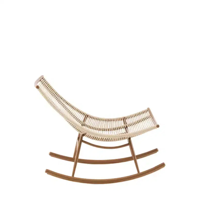Christopher Knight Home Iolanda – Ensemble repas de jardin 3 pièces de style rustique avec table en bois d'acacia et chaises à bascule en fer